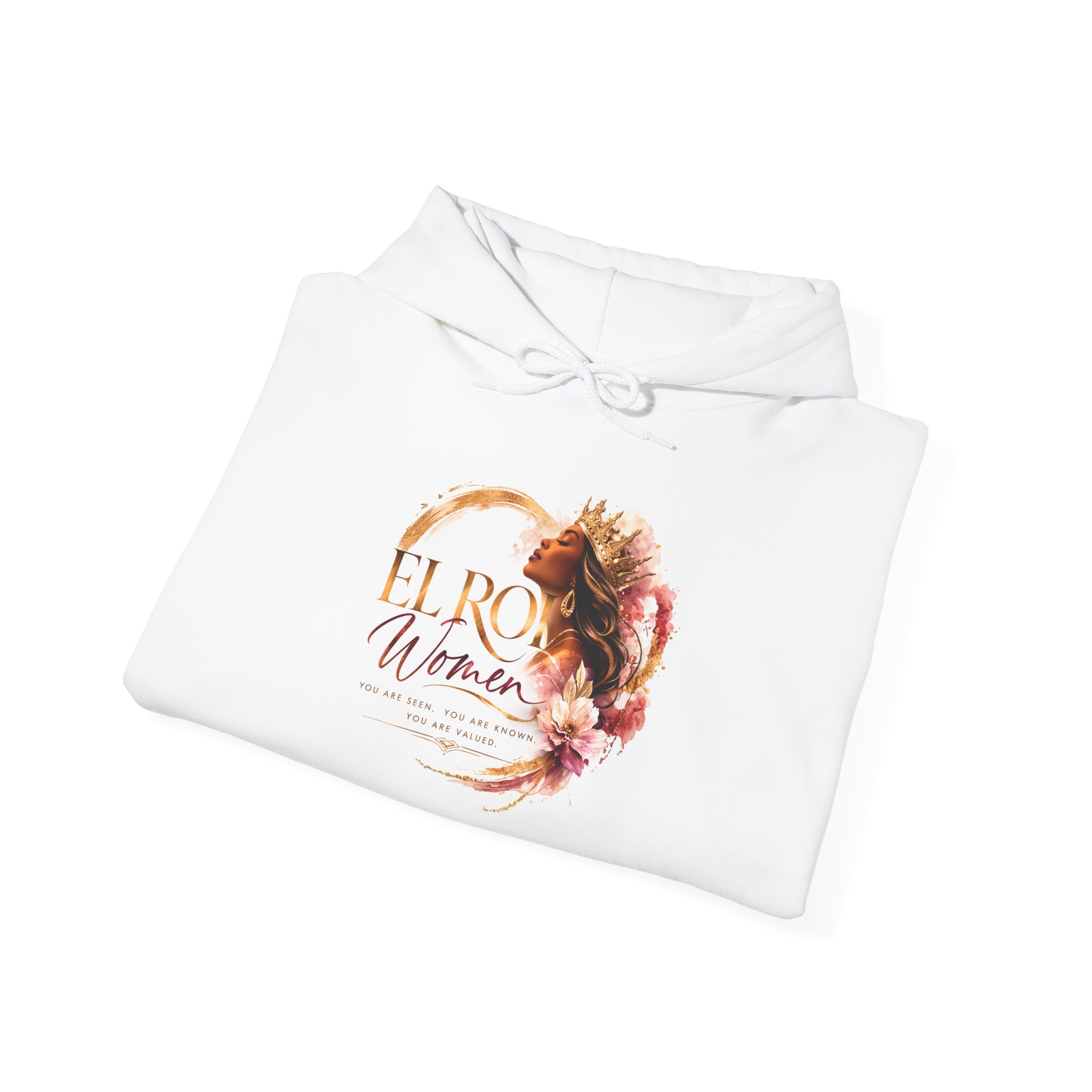 El Roi Women Hoodie | Crown Script Faith Design - Image 4