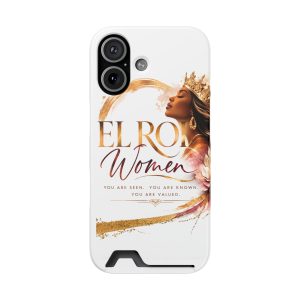 Phone Case with Card Holder — "El Roi Women" Inspirational Crowned Woman Design