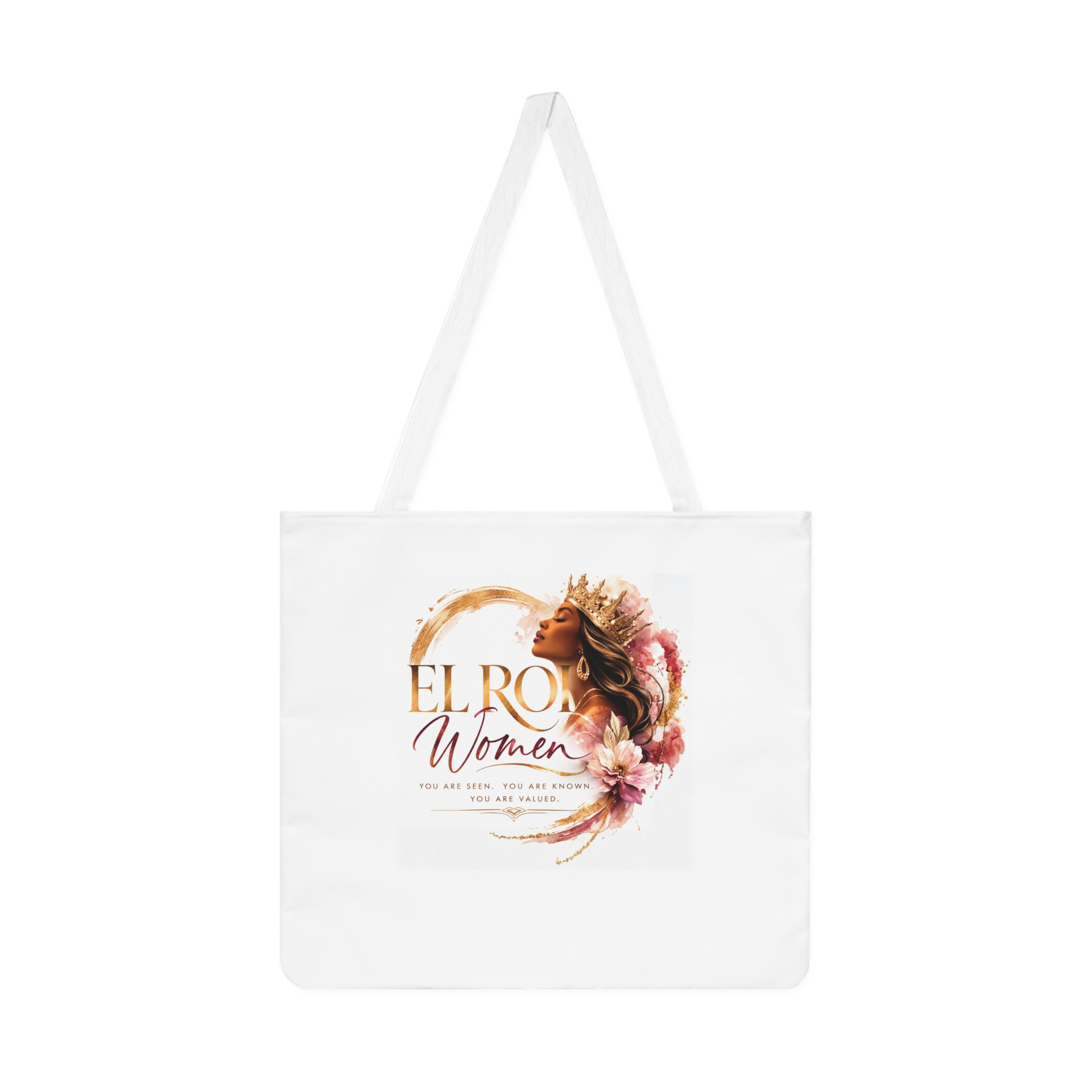 El Roi Women Floral Crown Shoulder Tote Bag — Inspirational Christian Gift